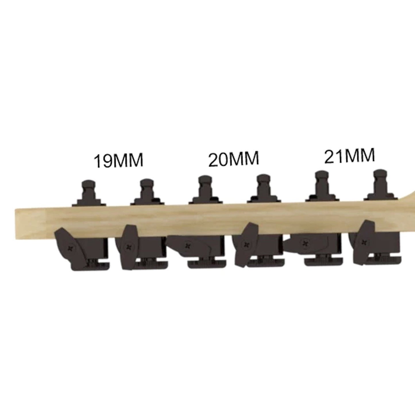 NEW Hipshot STAGGERED Tuners Fender® Directrofit™ LOCKING IND Buttons - BLACK