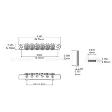 Carregar imagem no visualizador da galeria, NEW Roller Tunematic BRIDGE for Gibson Les Paul SG TuneOMatic - CHROME