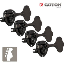 Load image into Gallery viewer, NEW Gotoh GB11W 4 In-Line Bass Tuners Tuning Keys Right Handed 20:1 - BLACK