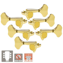 Load image into Gallery viewer, NEW Gotoh GB350 RES-O-LITE Aluminum L3+R3 Bass 6-String Tuners Set 3x3 - GOLD