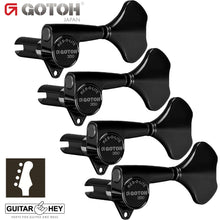 Load image into Gallery viewer, NEW Gotoh GB350 RES-O-LITE Aluminum Bass Side 4-in Line Tuning Keys Set - BLACK