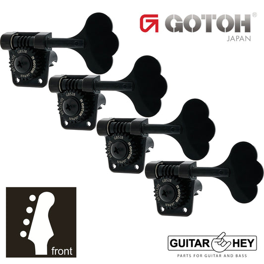 NEW Gotoh GB528 Res-O-Lite Vintage Style Bass 4-in-Line Set Lightweight - BLACK
