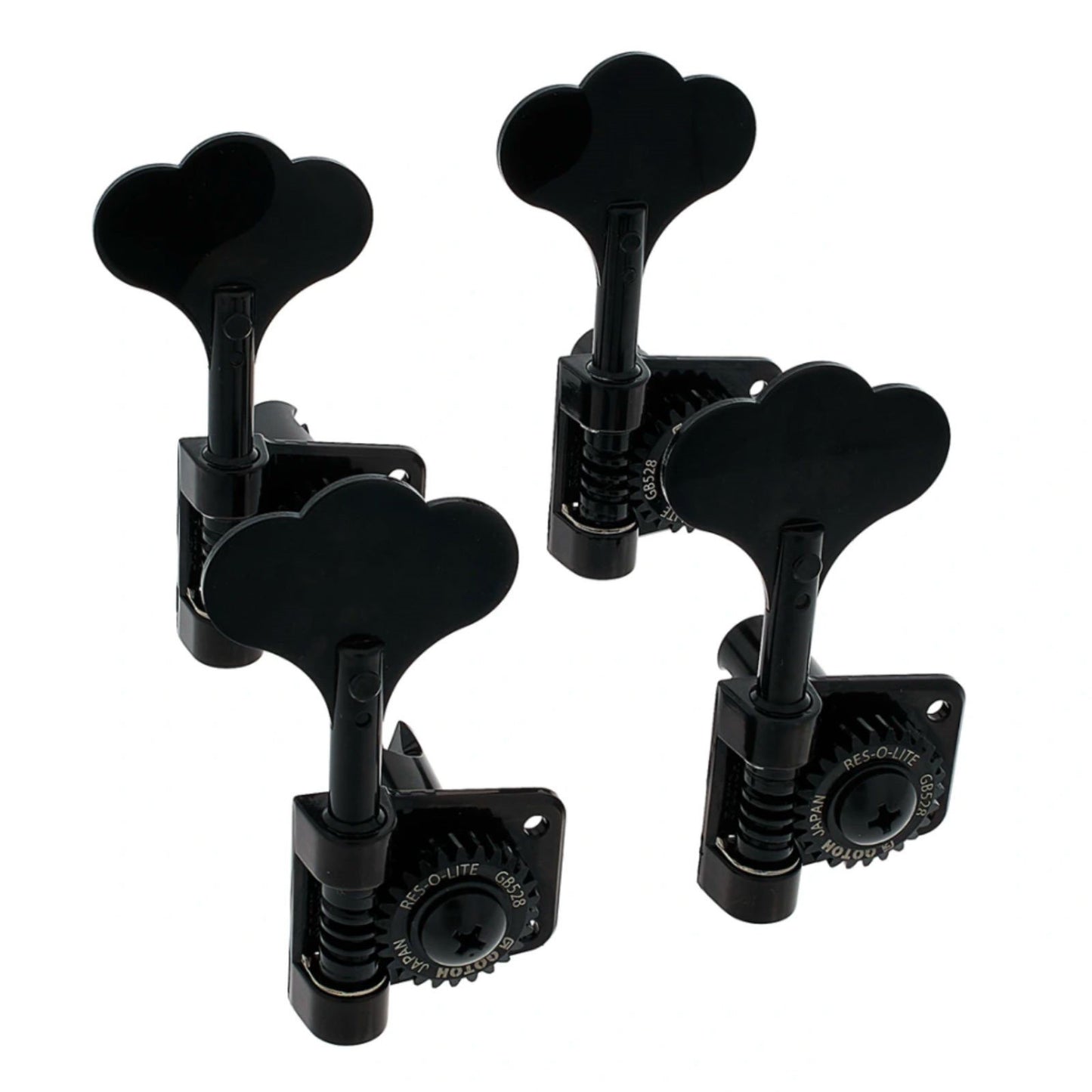 NEW Gotoh GB528 Res-O-Lite Vintage Style Bass 4-in-Line Set Lightweight - BLACK