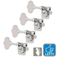 Carregar imagem no visualizador da galeria, NEW Gotoh Res-O-Lite GB528 Vintage Style Bass 4-in-Line Set LEFT HANDED - NICKEL