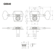 Load image into Gallery viewer, NEW Gotoh GB640 Super Light Weight 4-String Bass Guitar Tuners Tuning Set - GOLD