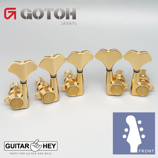 NEW Gotoh GB707 5-String Bass Machine Heads Set L2+R3 TUNERS 2x3 - GOLD