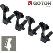 Load image into Gallery viewer, NEW Gotoh Japan GB707 Bass Machine Heads 4-in-line Tuners SET w/ Screws - BLACK