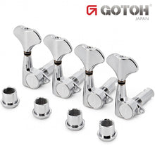 Load image into Gallery viewer, NEW Gotoh Japan GB707 Bass Machine Heads 4-in-line Tuners SET w/ Screws - CHROME