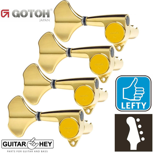 NEW Gotoh GB707 Bass Machine Heads 4-in-line Tuners TREBLE SIDE w/ Screws - GOLD
