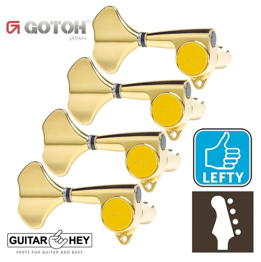 NEW Gotoh GB707 Bass Machine Heads 4-in-line Tuners TREBLE SIDE w/ Screws - GOLD