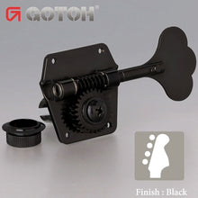 Load image into Gallery viewer, Gotoh GBR640 Res-O-Lite Reverse Wind Bass Tuners 4 In-Line Right Handed - BLACK