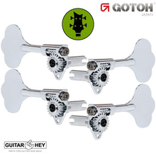 Load image into Gallery viewer, NEW Gotoh GBU510C-9 Compact Bass L2+R2 Tuners Clover Key 2x2 - CHROME