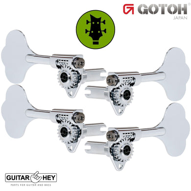 NEW Gotoh GBU510C-9 Compact Bass L2+R2 Tuners Clover Key 2x2 - CHROME