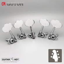 Load image into Gallery viewer, NEW Gotoh GBU510C-9 Compact Bass 5-String L2+R3 Tuners Clover Key 2x3 - CHROME