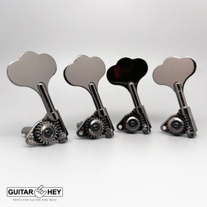 NEW Gotoh GBU510C-9 Compact Bass 4-in-line Tuners TREBLE SIDE LEFTY, COSMO BLACK