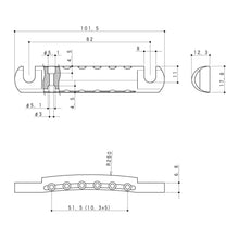 Carregar imagem no visualizador da galeria, RELIC Gotoh Stop Tailpiece USA Thread Studs for Gibson® USA Guitars, AGED NICKEL