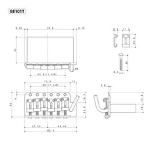Load image into Gallery viewer, NEW Gotoh GE101T Traditional Vintage Tremolo for Strat Steel Saddles - CHROME
