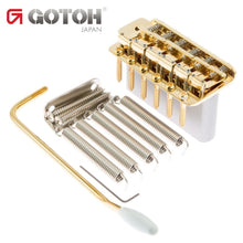 Carregar imagem no visualizador da galeria, NEW Gotoh GE101TS Traditional Vintage Tremolo Strat Steel Block &amp; Saddles - GOLD