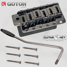 Load image into Gallery viewer, NEW Gotoh GE102T Traditional Tremolo for Strat w/ Steel Saddles - COSMO BLACK