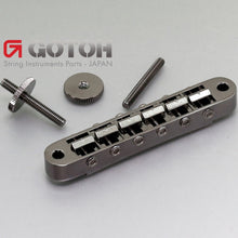 Load image into Gallery viewer, NEW Gotoh GE103B Nashville Tune-o-matic Bridge with Standard Post - COSMO BLACK