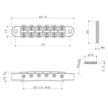 Load image into Gallery viewer, NEW Gotoh GE103B Nashville Tune-o-matic Bridge with Standard Post - COSMO BLACK