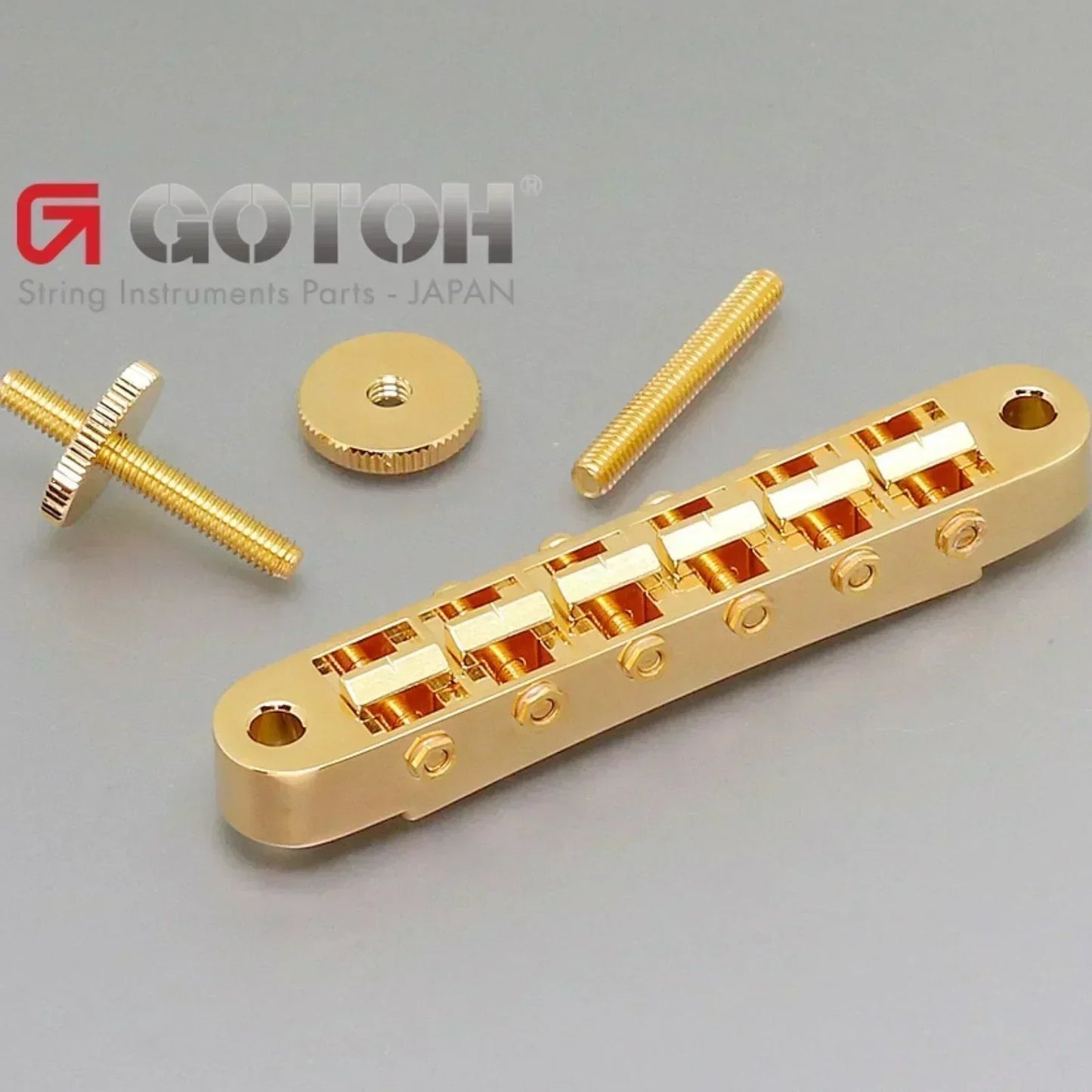 NEW Gotoh GE103B Nashville Tune-o-matic Bridge with Standard Posts - GOLD