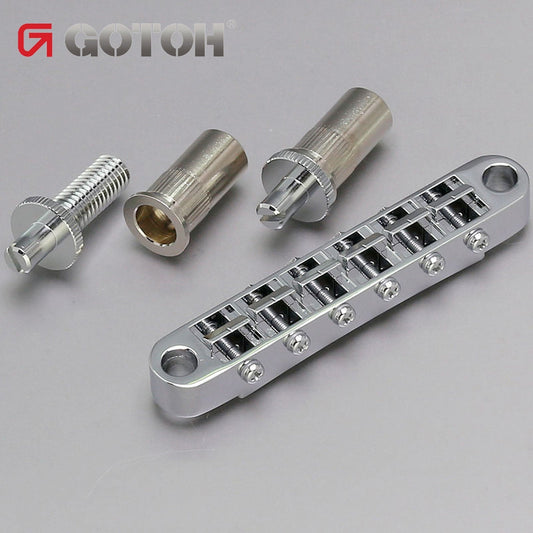 NEW Gotoh GE103B-T-BS Large Metric Posts w/ BRASS Saddles Tune-O-Matic - CHROME