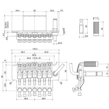 Load image into Gallery viewer, NEW Gotoh GE1996T-7 Floyd Rose Locking Tremolo 7-String Bridge 33mm Block - GOLD