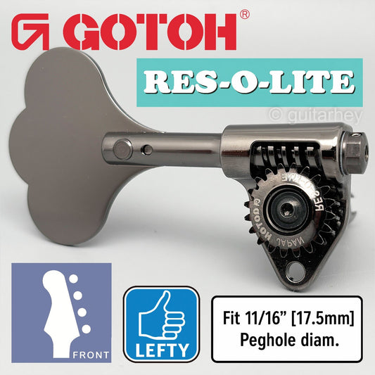 NEW Gotoh GRL510C-12 Bass 4-String R4 LEFTY 11/16" RES-O-LITE Tuners - COSMO BK