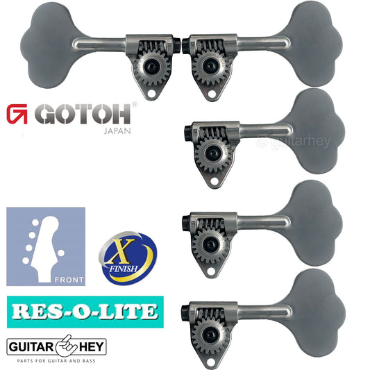 NEW Gotoh GRL510C-9 Bass L4+R1 Tuners 9/16" [14mm] RES-O-LITE, ANTIQUE X-CHROME