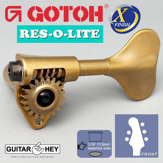 NEW Gotoh GRL510M-12 RES-O-LITE Bass 5-String L2+R3 Set 11/16" - ANTIQUE X-GOLD