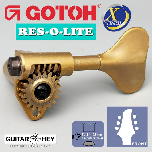 NEW Gotoh GRL510M-12 RES-O-LITE Bass 6-String L3+R3 Set 11/16" - ANTIQUE X-GOLD