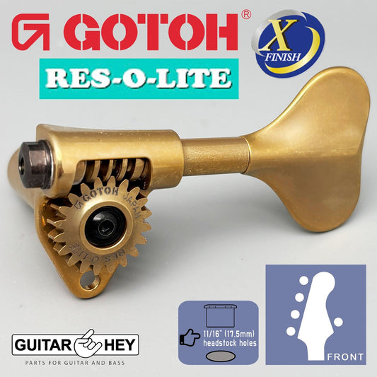 NEW Gotoh GRL510M-12 RES-O-LITE Bass 5-String L4+R1 Set 11/16" - ANTIQUE X-GOLD
