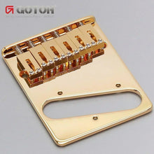 Load image into Gallery viewer, NEW Gotoh GTC202 Telecaster Style Guitar Bridge Tele Steel Saddles 10.8mm - GOLD