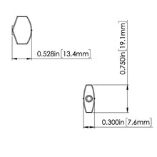 Load image into Gallery viewer, NEW (6) HEX Guitar Buttons for Hipshot Tuners - SATIN CHROME