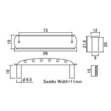 Carregar imagem no visualizador da galeria, NEW Bridge &amp; Mounting Cups For Fender Jaguar/Jazzmaster® Threaded Saddles CHROME