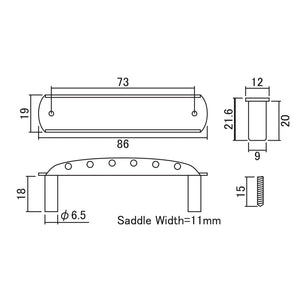 NEW Bridge & Mounting Cups For Fender Jaguar/Jazzmaster® Threaded Saddles CHROME