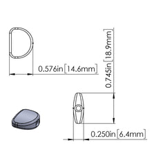 Load image into Gallery viewer, NEW Hipshot 6 in Line STAGGERED Classic SMALL AMBER Buttons UMP Plates - CHROME