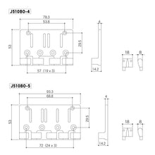 Load image into Gallery viewer, NEW Gotoh J510BO-4 Multi-Tonal Series 4-String Bass Bridge Brass Saddle - GOLD