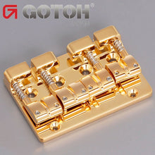 Load image into Gallery viewer, NEW Gotoh J510BO-4 Multi-Tonal Series 4-String Bass Bridge Brass Saddle - GOLD