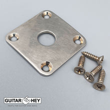 Load image into Gallery viewer, RELIC Les Paul Jack Plate Square Curved for Les Paul Guitar, AGED NICKEL ANTIQUE