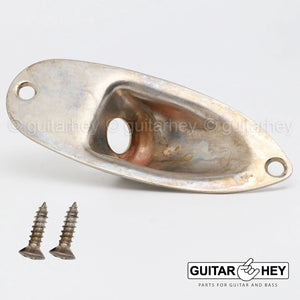NEW RELIC Stratocaster Jack Plate for Fender Strat Style Guitar - AGED ANTIQUE