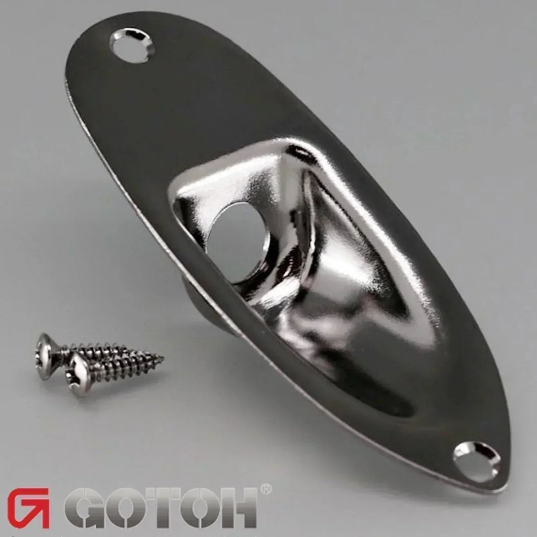 NEW Gotoh JCS-1 Stratocaster Jack Plate Fender Stratocaster Style - COSMO BLACK