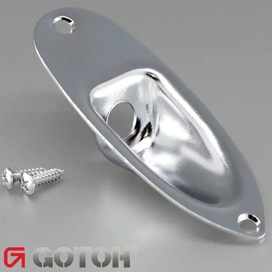 NEW Gotoh JCS-1 Stratocaster Jack Plate Fender Stratocaster Style - CHROME