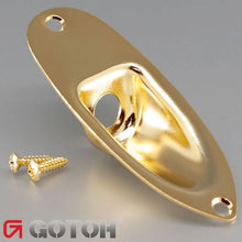 Load image into Gallery viewer, NEW Gotoh JCS-1 Stratocaster Jack Plate Fender Stratocaster Style - GOLD