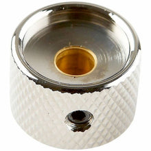 Load image into Gallery viewer, NEW (1) Q-Parts Guitar Knob Black Chrome with RED ABALONE SHELL on Dome KBD-0010