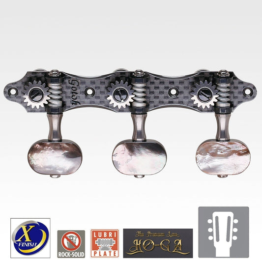 NEW Gotoh KG01-CA Classical Guitar Tuners w/ Real Black Mother of Pearl Buttons