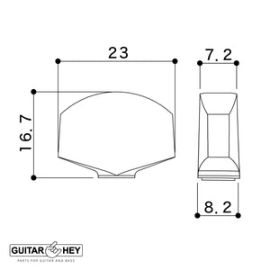 NEW Gotoh SG301-M01 HAPM Adjustable Post Height Locking IVORY Buttons 3x3 - GOLD