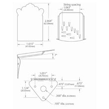 Load image into Gallery viewer, NEW Traditional Mandolin Tailpiece Replacement w/ Cover - NICKEL PLATED - STEEL