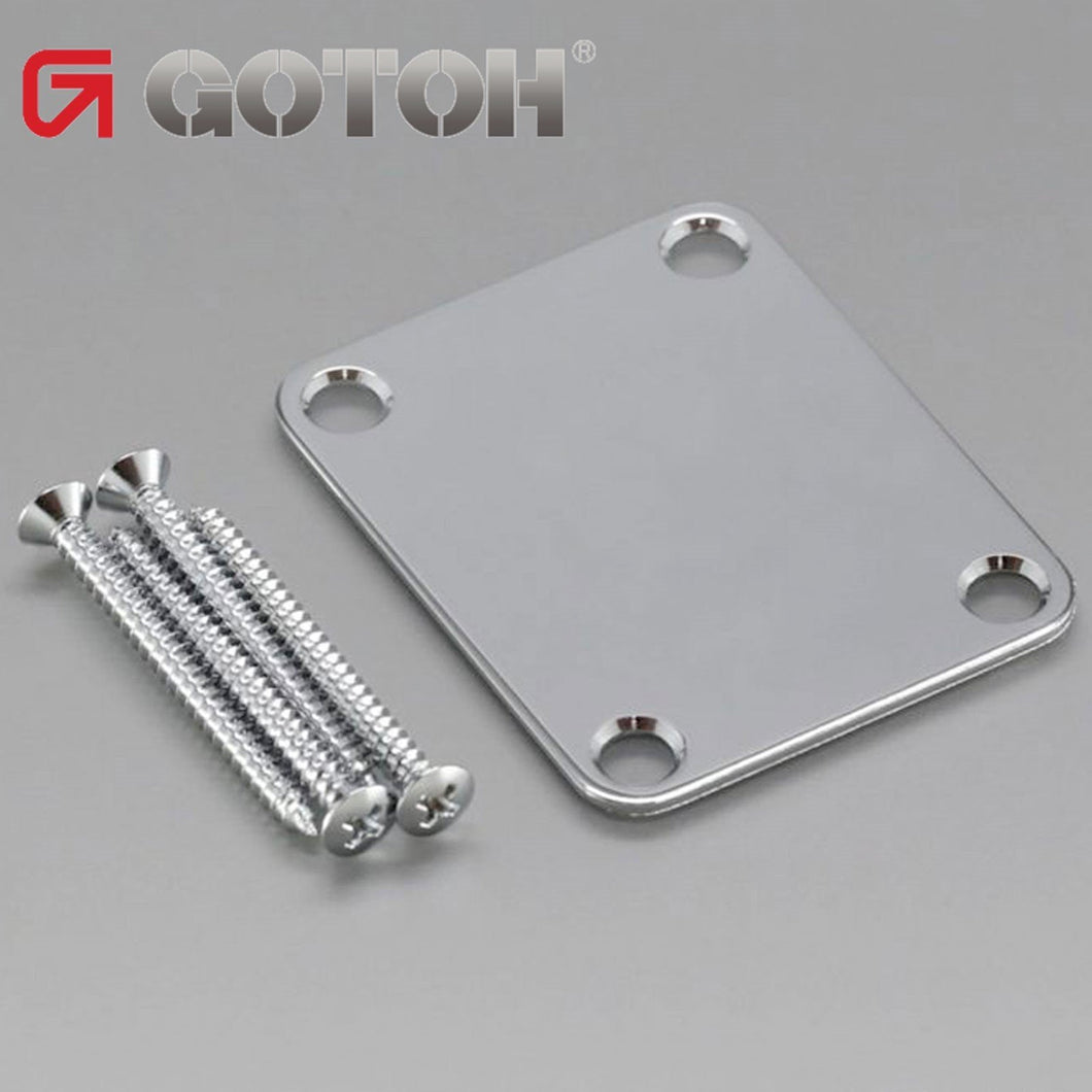 NEW Genuine Gotoh NBS-3 Neck Joint Plate w/ Matching Screws Fit Fender - CHROME